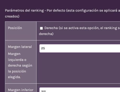 Nuevos parámetros para el diseño del Ranking